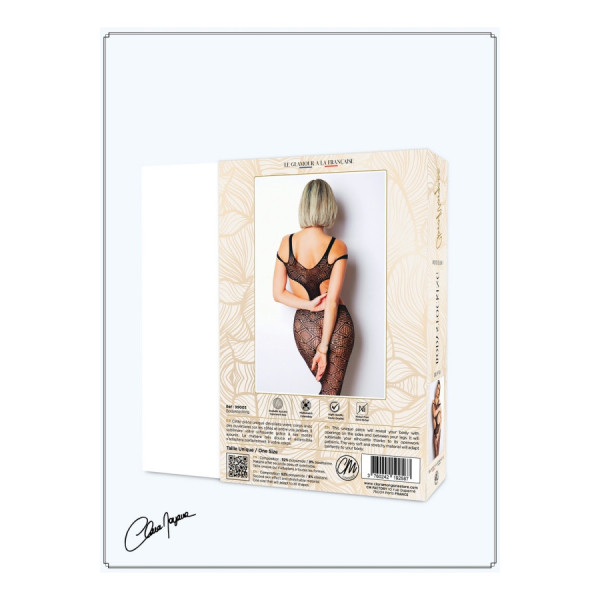 Body noir avec ouverture sexy - Le Numéro 3 - Collection Bodystocking 